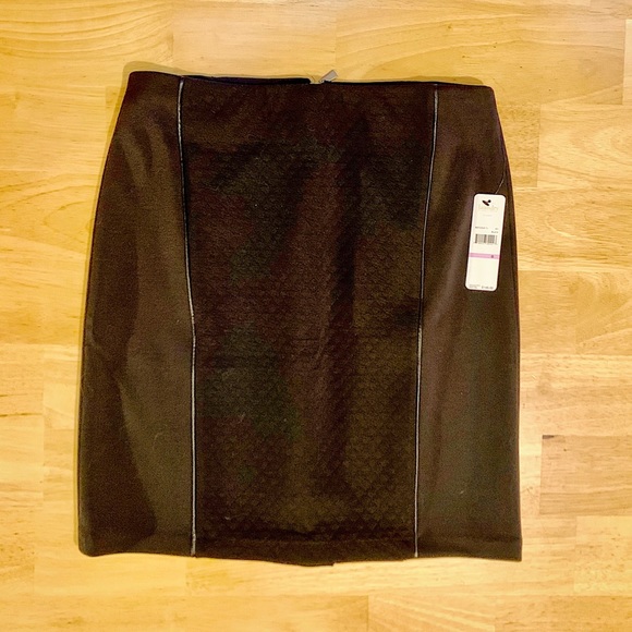 Laundry black multi-texture pencil skirt - Picture 4 of 5